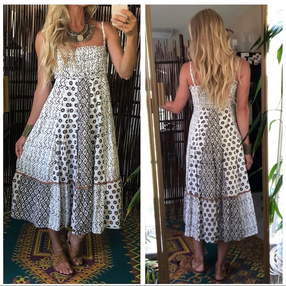 Dresses & Skirts - SOLD!! ☀️Bohemian safari cotton sundress☀️
